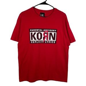 Vintage Y2K Korn Parental Advisory Band T Shirt